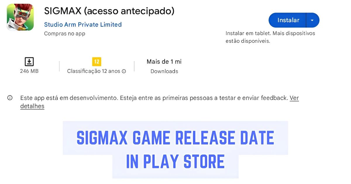 Sigmax Game Release Date in Play Store